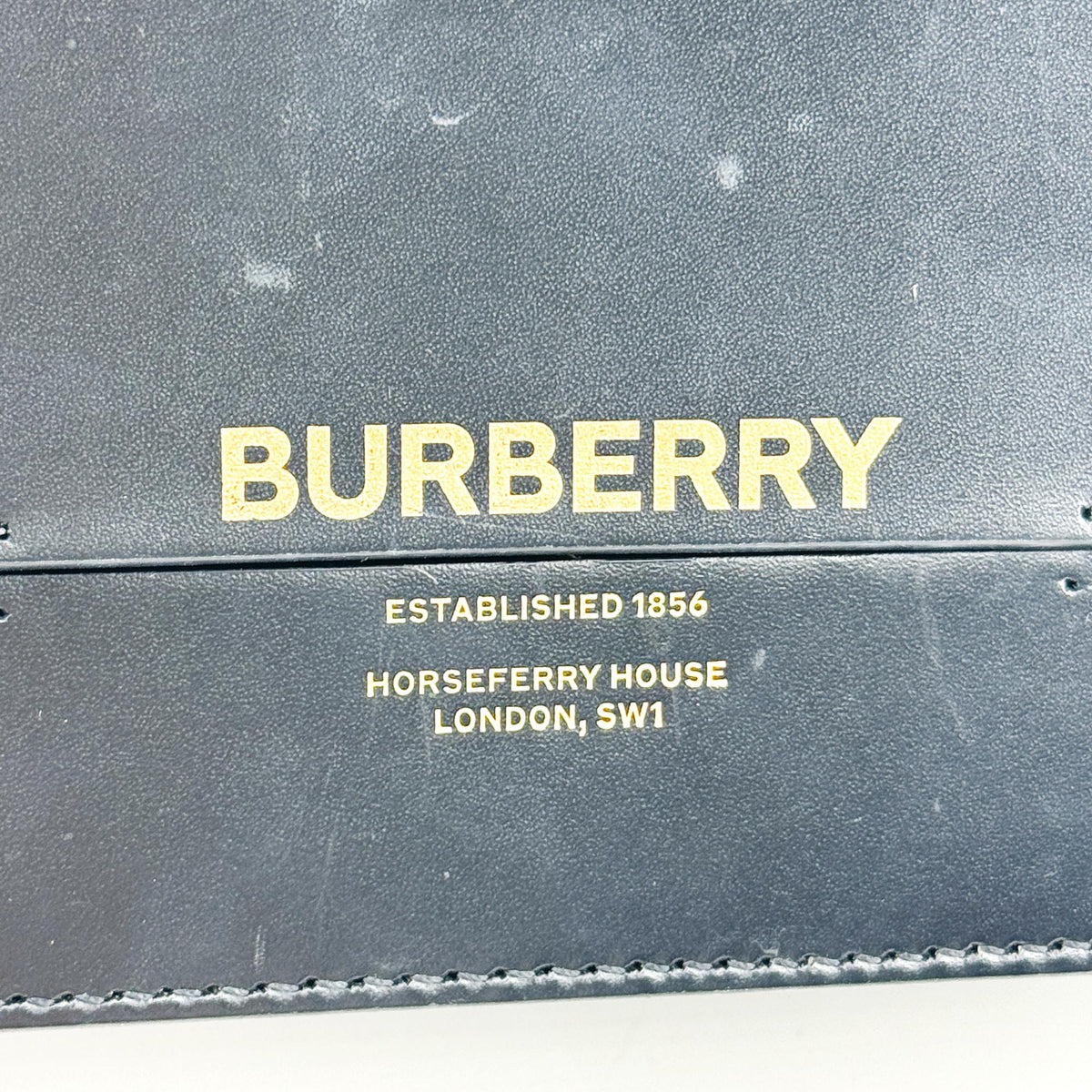 Burberry Grace Flap Horseferry Printed Leather Black Leather Shoulder Bag Bag (Pre-Owned)