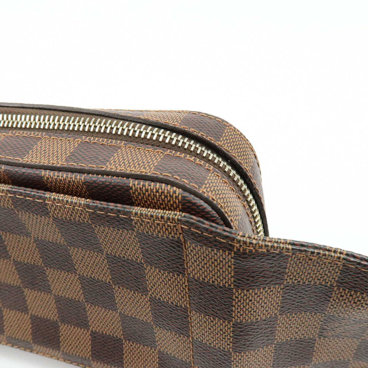 Louis Vuitton Geronimos Waist Damier Brown Canvas Shoulder Bag Bag (Pre-Owned)