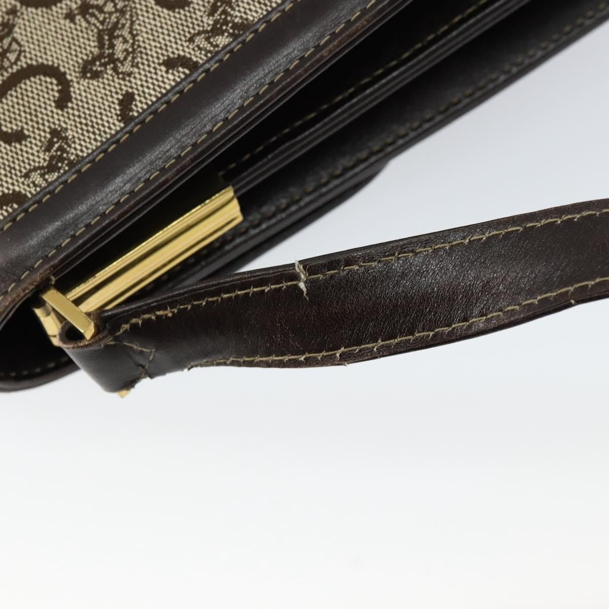 Celine C Sulky Canvas And Leather Brown Canvas Shoulder Bag Bag (Pre-Owned)