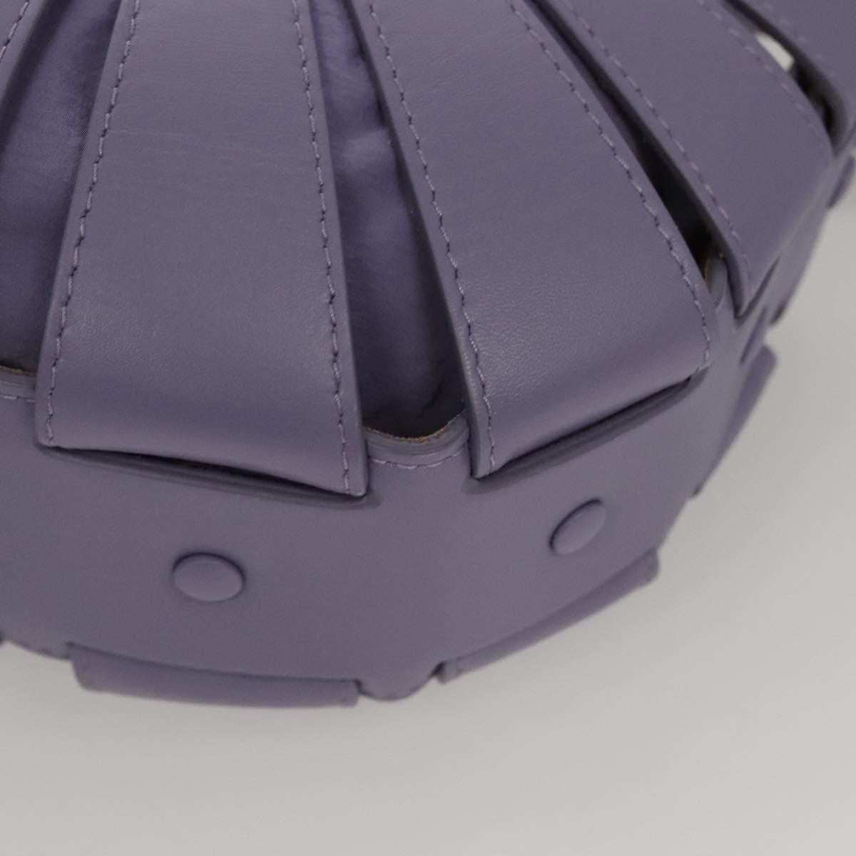Bottega Veneta Shell Leather Purple Leather Shoulder Bag Bag (Pre-Owned)