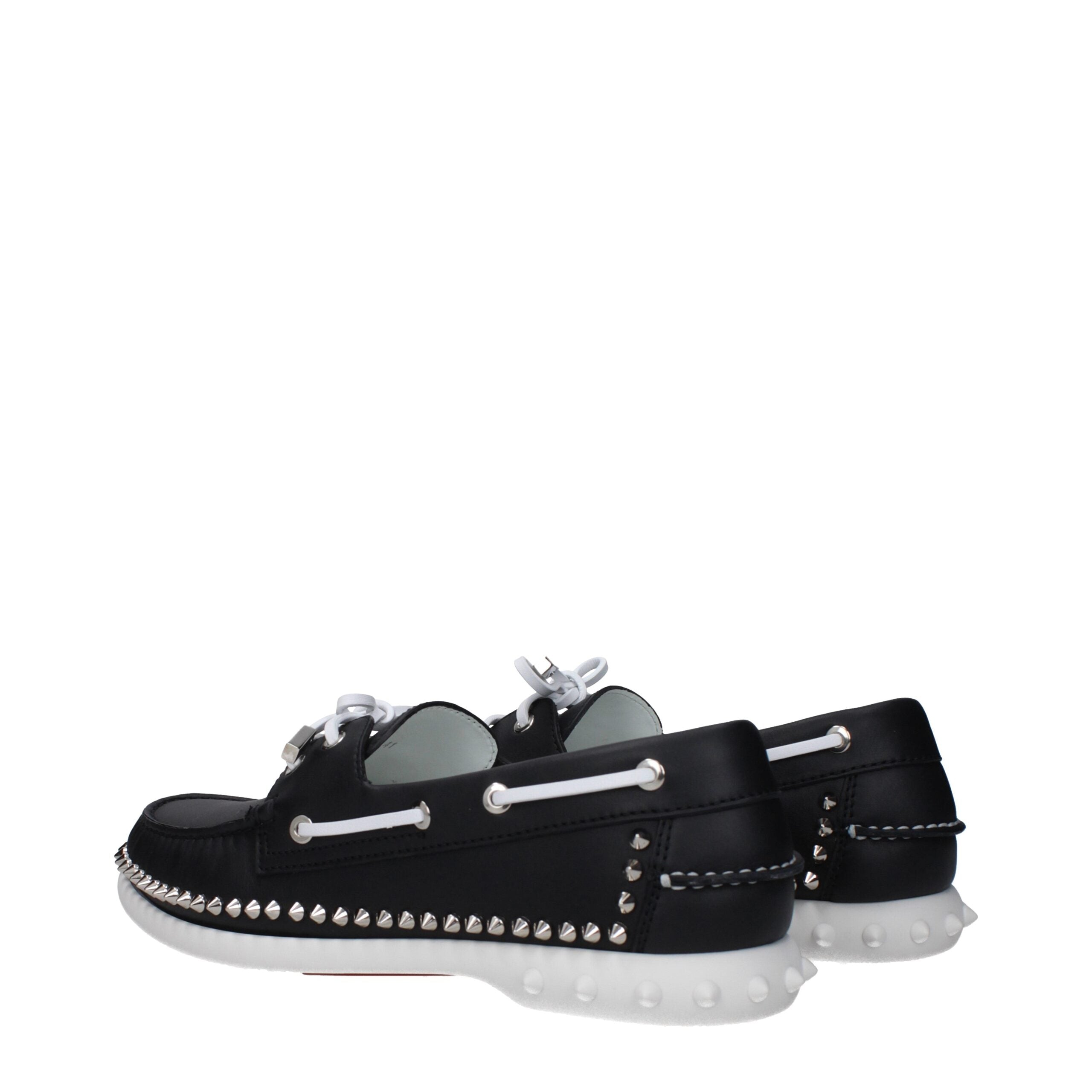Christian Louboutin Black Leather Slip-On Men's Loafers