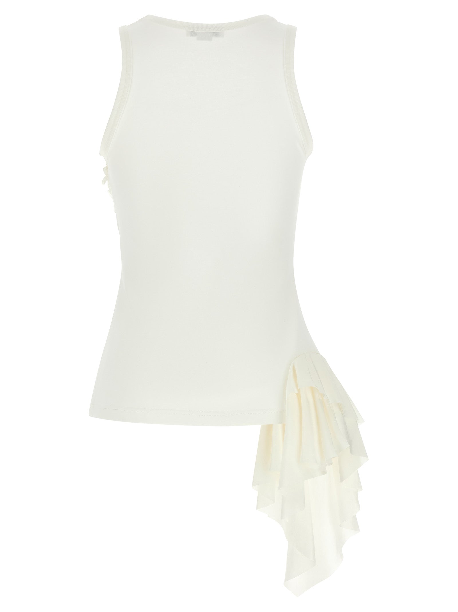 Alexander Mcqueen Women's Silk Ruffle Tank Top