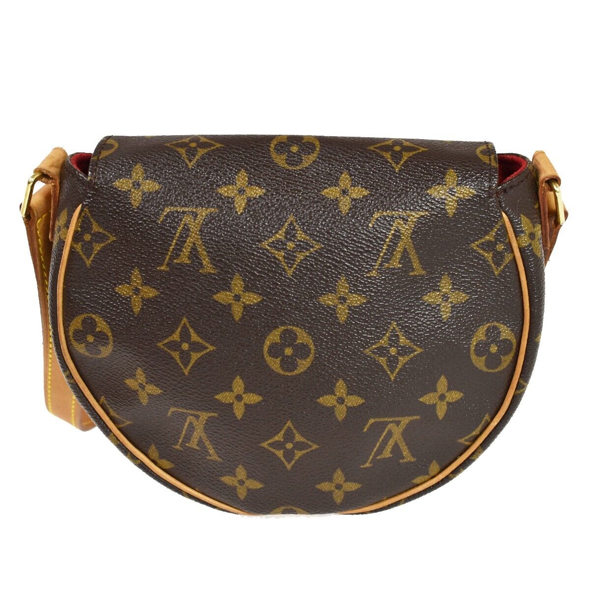 Tambourin leather crossbody bag Louis Vuitton Brown in Leather