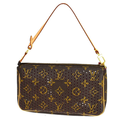Louis Vuitton Aubagne Brown Canvas Clutch Bag (Pre-Owned)
