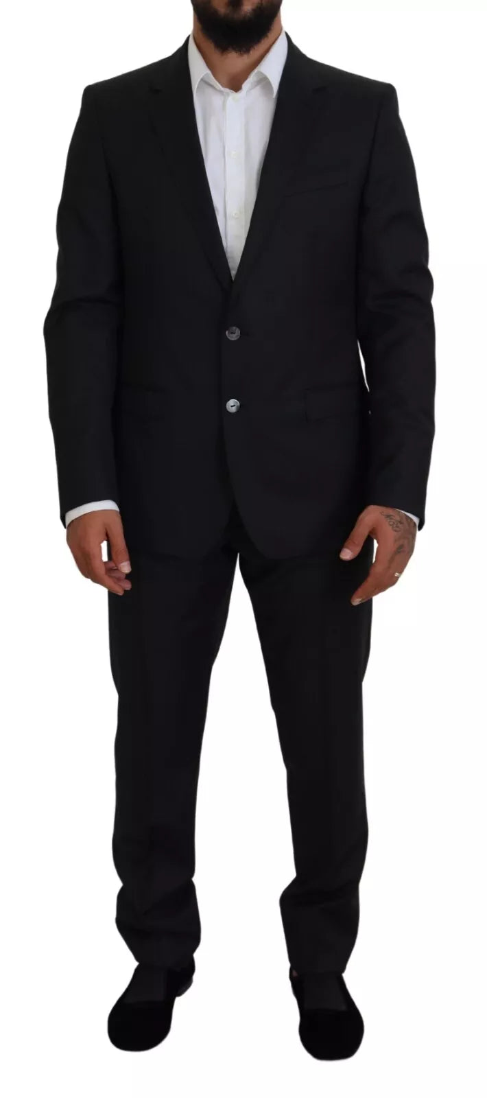 Dolce & Gabbana Melange Grey Wool 2 Piece MARTINI Men's Suit (Pre-Owned)