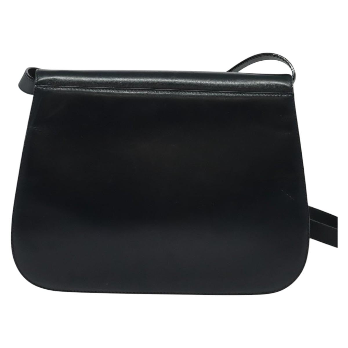 Salvatore Ferragamo Gancini Leather Navy Leather Shoulder Bag Bag (Pre-Owned)
