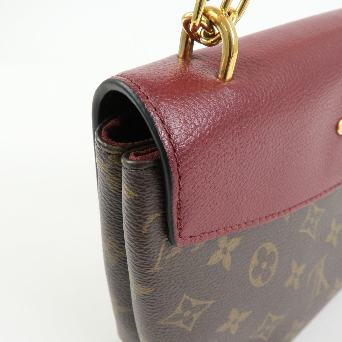 Louis Vuitton Saint Placide Monogram Canvas And Leather Brown Canvas Handbag (Pre-Owned)
