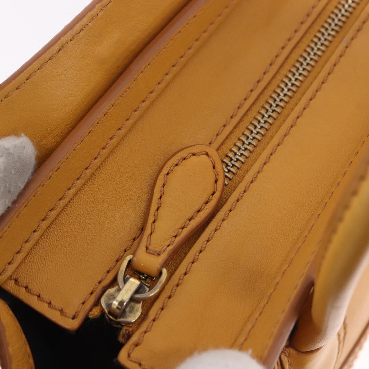 Celine Luggage Smooth Leather Yellow Leather Tote Bag Bag (Pre-Owned)