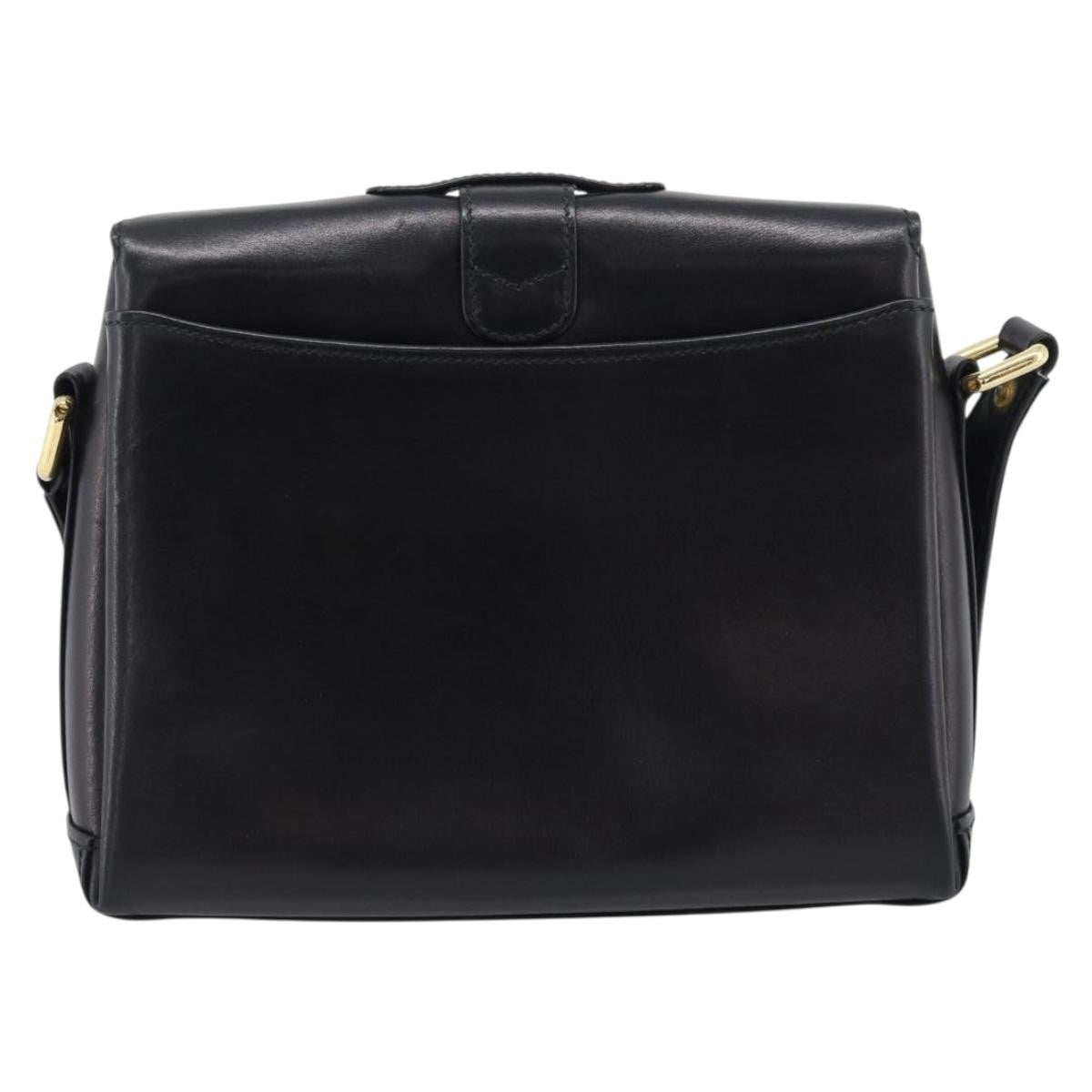 Gucci Vintage Leather Black Leather Shoulder Bag Bag (Pre-Owned)