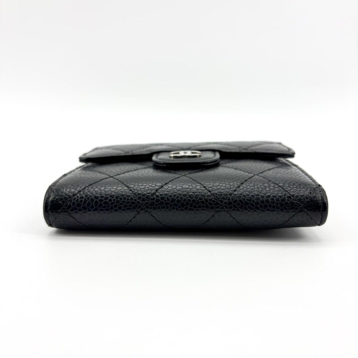 Chanel 31 Wallet Quilted Shiny Calfskin Black Calfskin Wallets Accessory (Pre-Owned)