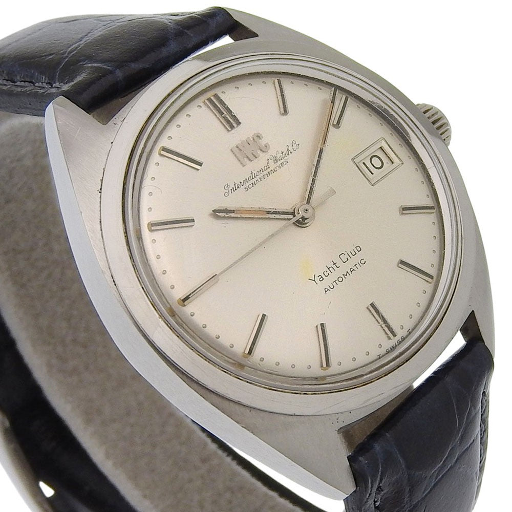 Iwc Schaffhausen Yacht Club Stainless Steel And Leather Watch (Pre-Owned)