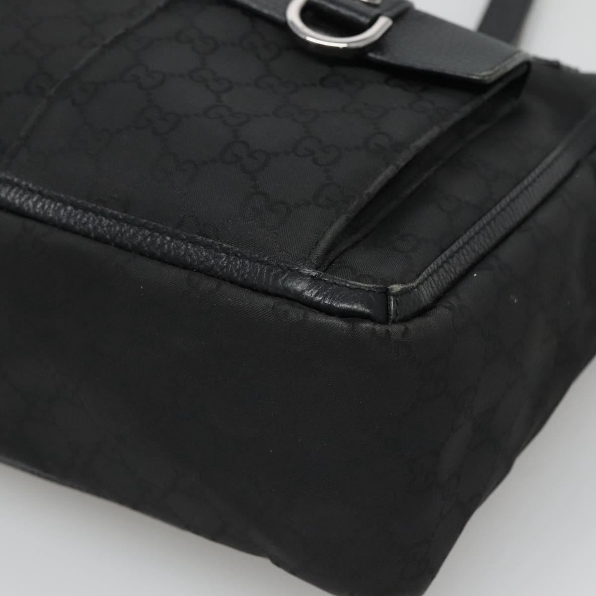 Gucci Abbey Pocket Tote Gg Canvas And Leather Black Canvas Tote Bag Bag (Pre-Owned)