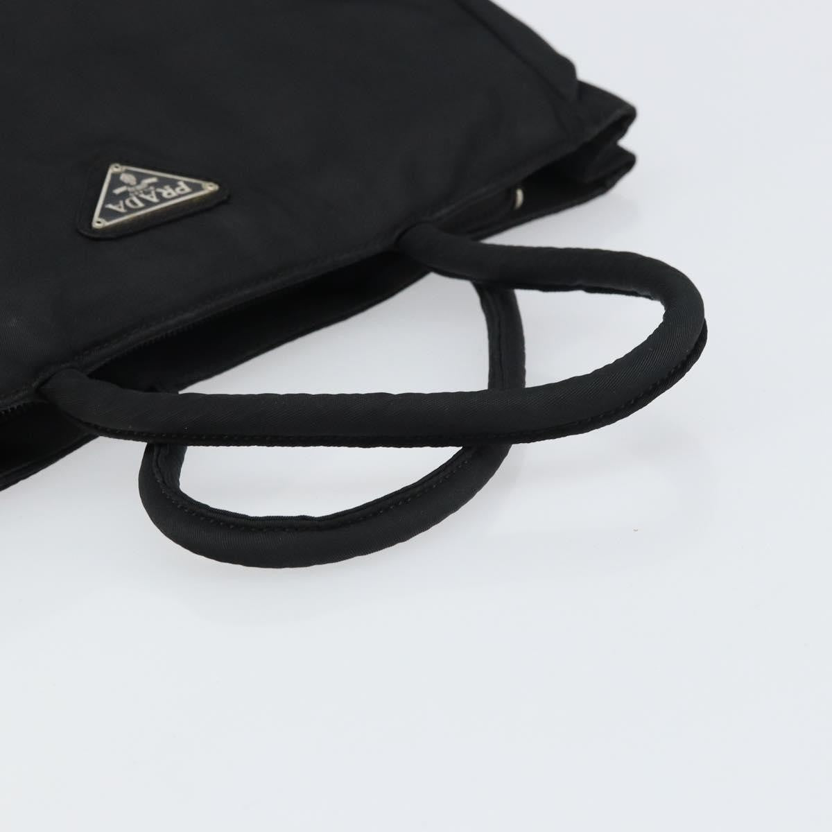 Prada Vintage Tote Nylon Black Nylon Tote Bag Bag (Pre-Owned)