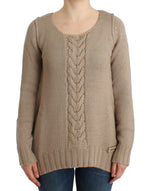 Cavalli Beige knitted wool Women's sweater