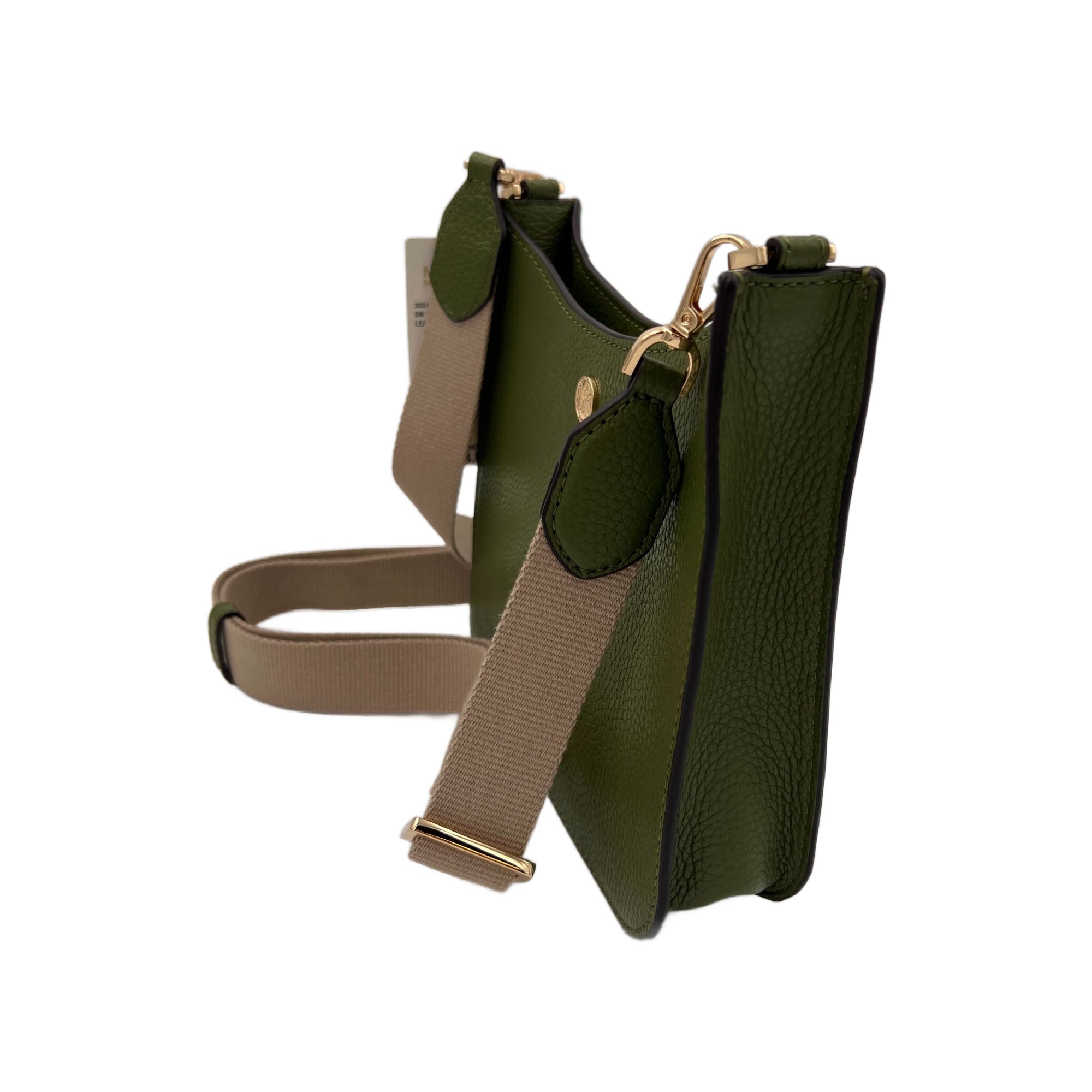 Michael Kors Briley Evergreen Small Pebbled Leather Messenger Bag