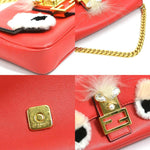 Fendi Baguette Red Leather Handbag (Pre-Owned)
