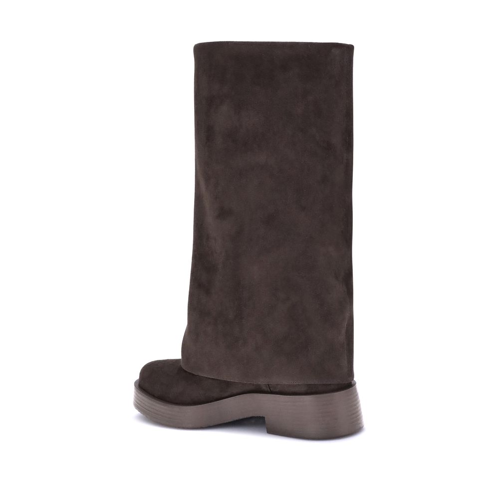 Casadei Brown Polyester Flat Women's Boots