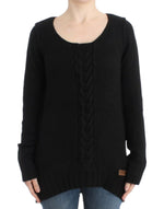 Cavalli Alluring Black Knitted Crew Neck Women's Sweater