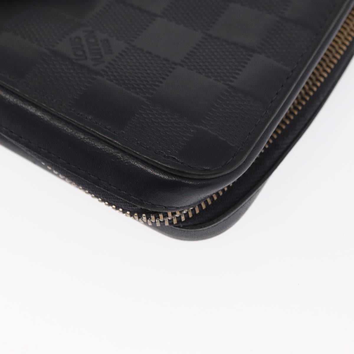 Louis Vuitton Zippy Xl Damier Leather Black Leather Wallets Accessory (Pre-Owned)