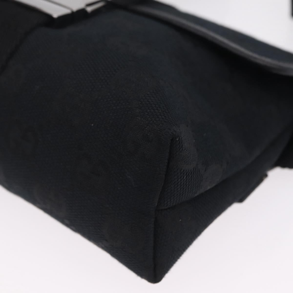 Gucci Buckle Waist Gg Canvas Black Canvas Handbag (Pre-Owned)