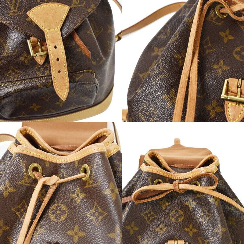 Louis Vuitton Montsouris Mm Canvas Backpack Bag (pre-owned) in