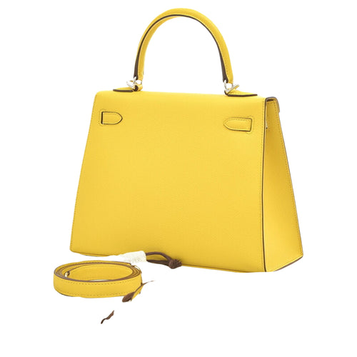 Hermès Kelly 25 Yellow Leather Handbag (Pre-Owned)