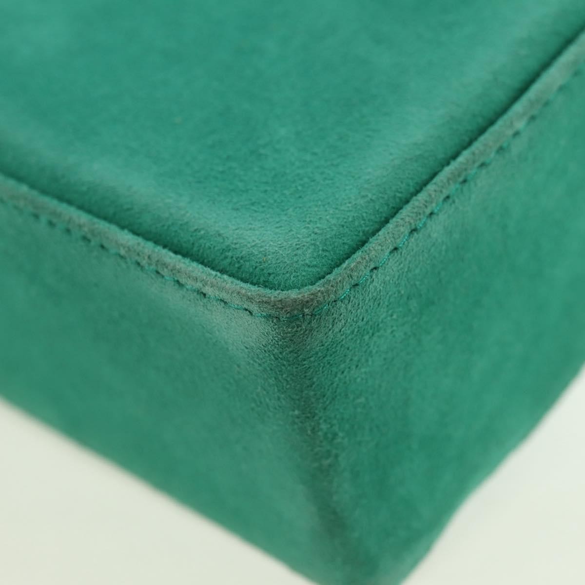 Christian Dior Shoulder Suede Green Suede Shoulder Bag Bag (Pre-Owned)