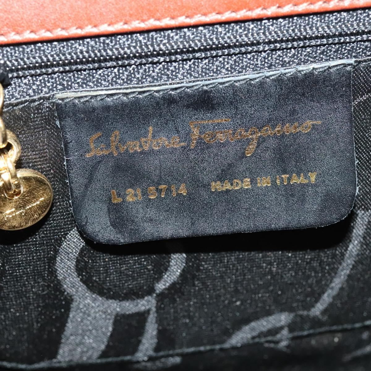 Salvatore Ferragamo Vintage Leather Brown Leather Shoulder Bag Bag (Pre-Owned)
