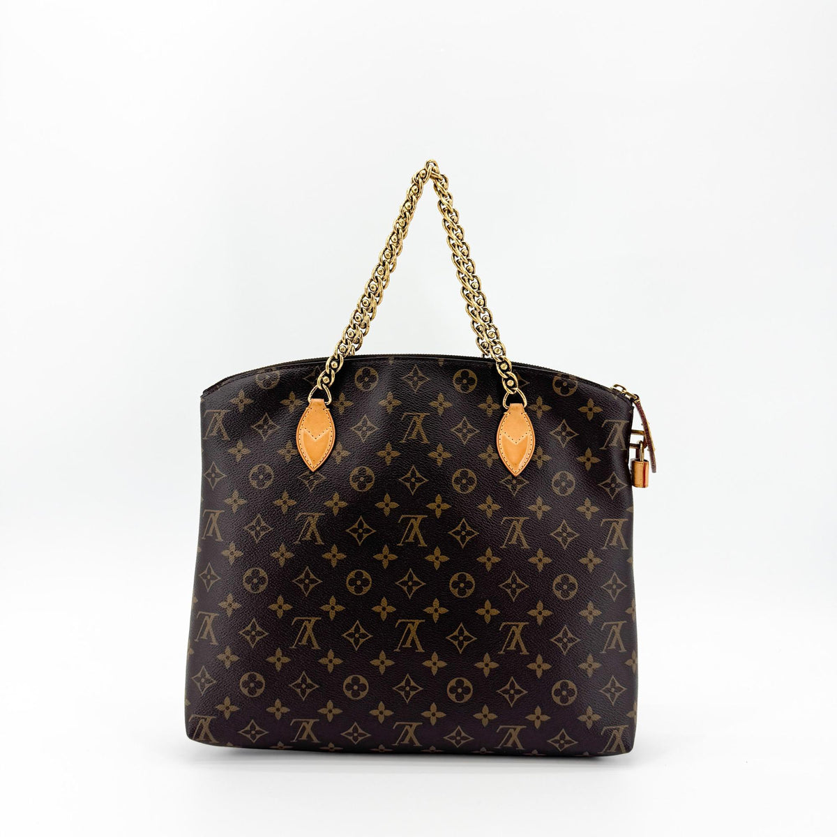 Louis Vuitton Lockit Chain Monogram Canvas Brown Canvas Handbag (Pre-Owned)