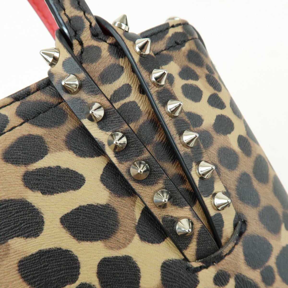 Christian Louboutin Cabata Leather Brown Leather Tote Bag Bag (Pre-Owned)