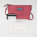 Prada Etiquette Pink Leather Shoulder Bag (Pre-Owned)