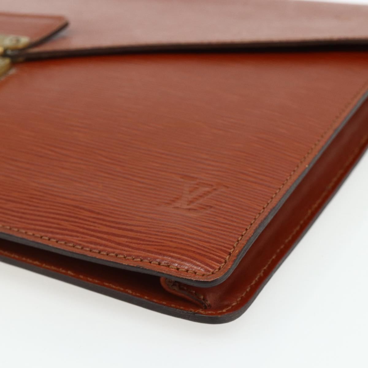 Louis Vuitton Porte-Documents Senateur Epi Leather Brown Leather Clutche & Pouche Bag (Pre-Owned)