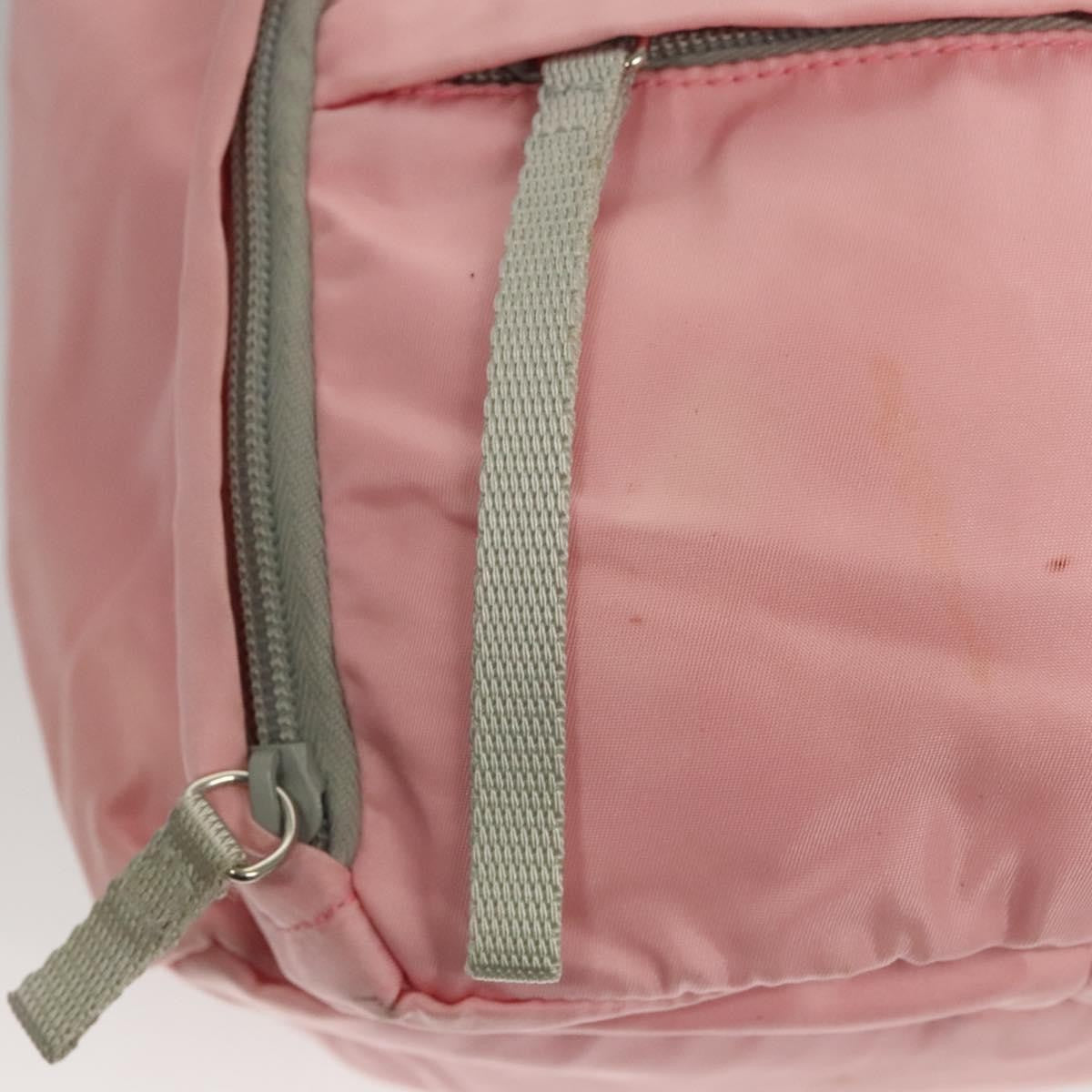 Prada Single Buckle Pocket Tessuto Pink Nylon Backpack Bag (Pre-Owned)