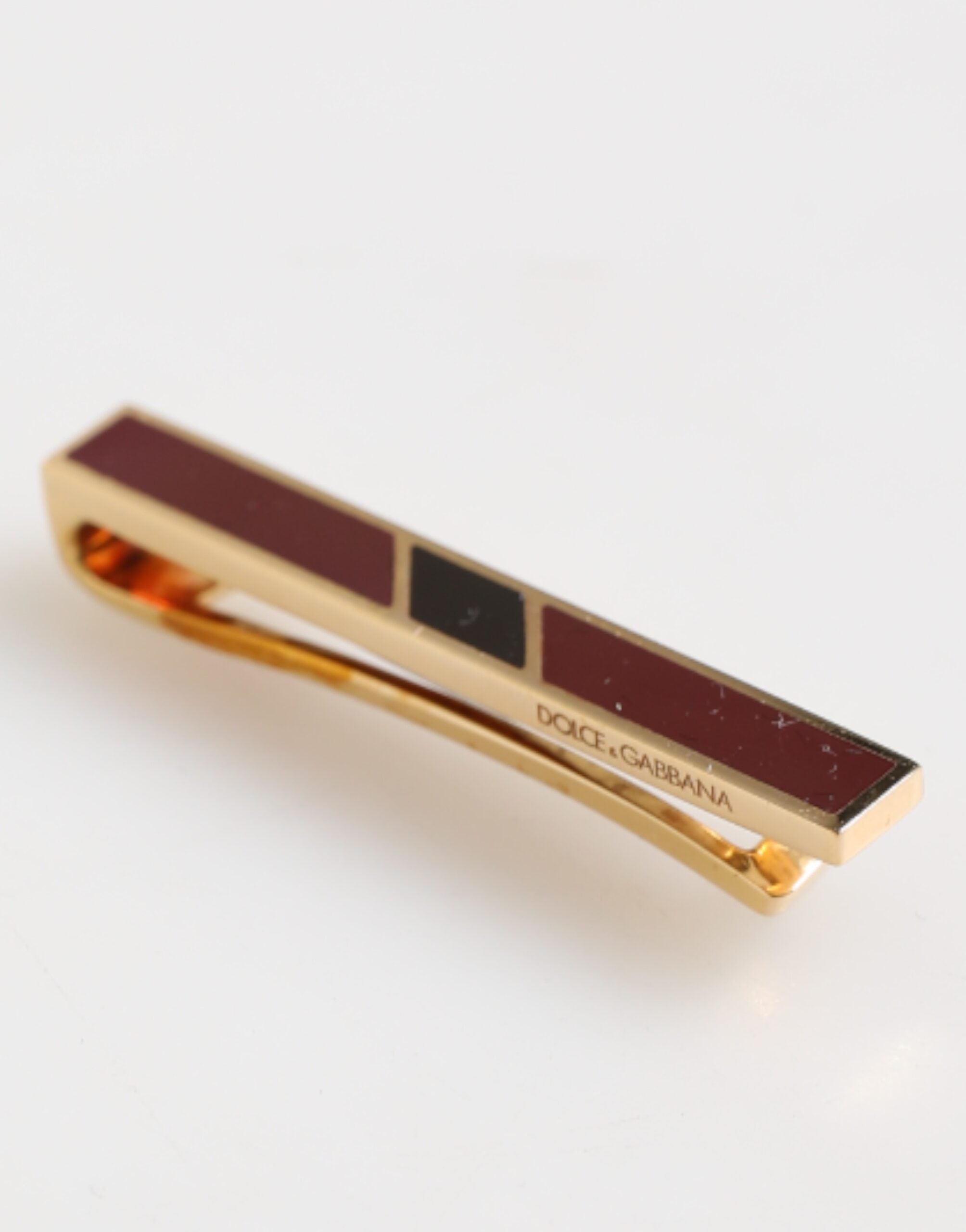 Dolce & Gabbana Multicolor Gold Tone Brass Men's Accessory Tie Clip Men's Bar (Pre-Owned)