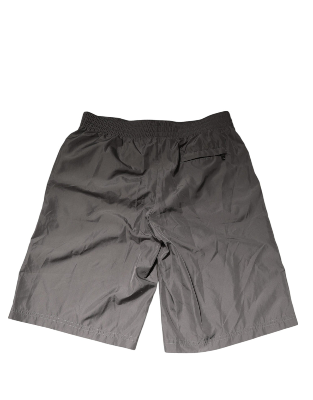 Dolce & Gabbana Light Gray Nylon Elastic Waist Shorts Men's Swimwear