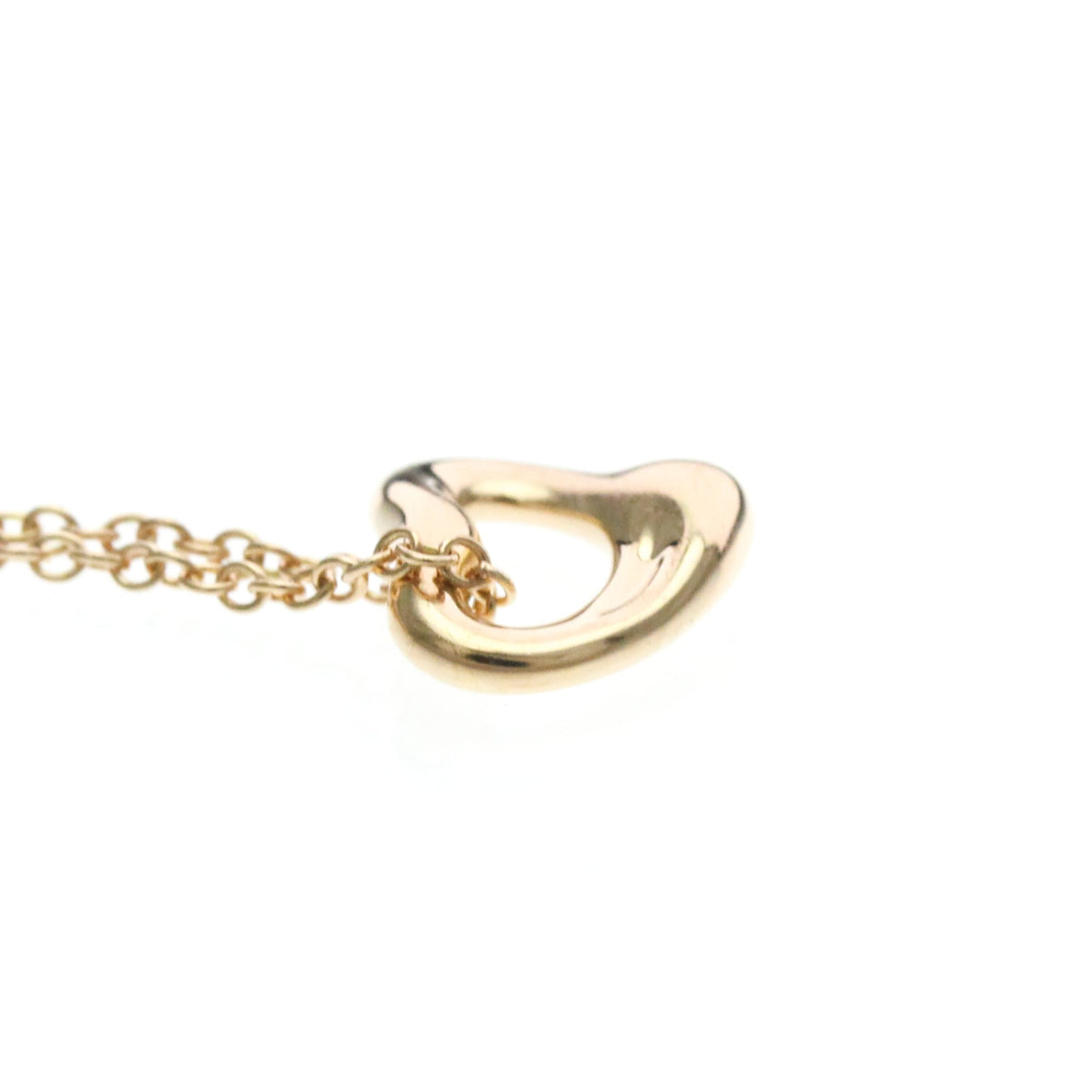 Tiffany & Co. Elsa Peretti Open Heart Pendant 18K Rose Gold Gold Pink_Gold Necklace Jewelry (Pre-Owned)