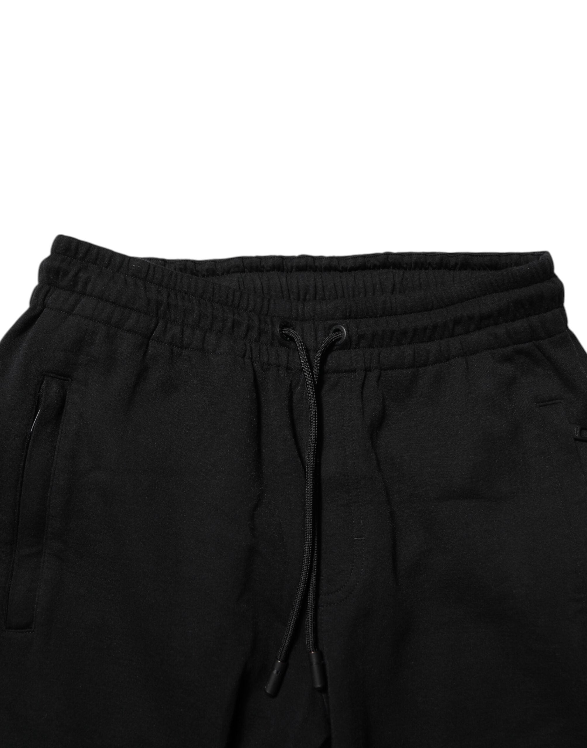 Dolce & Gabbana Black Cotton Jogger Jogging Men Trouser Men's Pants (Pre-Owned)