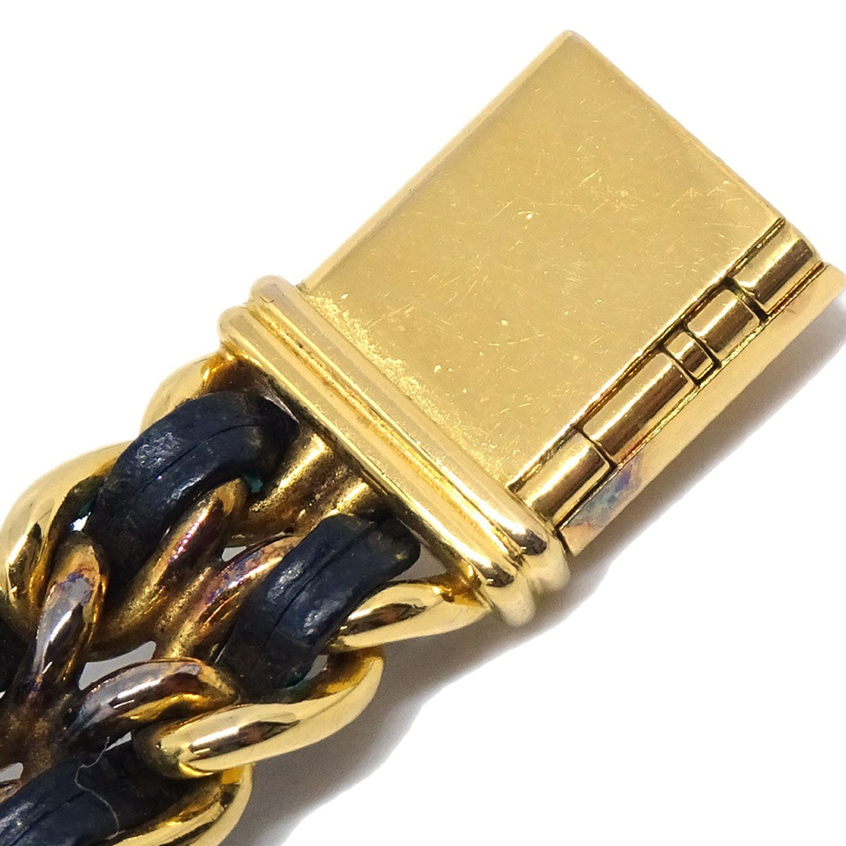 Chanel Premiere Rock Quartz Plated Metal And Leather Watch (Pre-Owned)