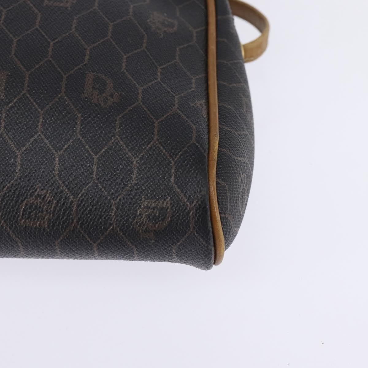 Christian Dior Vintage Honeycomb Canvas Black Canvas Bag (Pre-Owned)