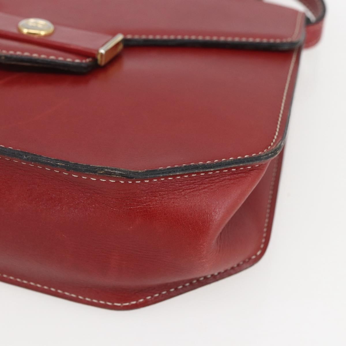 Christian Dior Vintage Leather Red Leather Handbag (Pre-Owned)