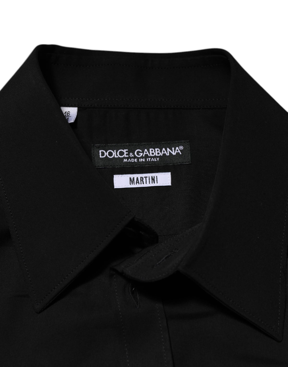 Dolce & Gabbana Black Viscose Long Sleeve Formal Dress Men's Shirt