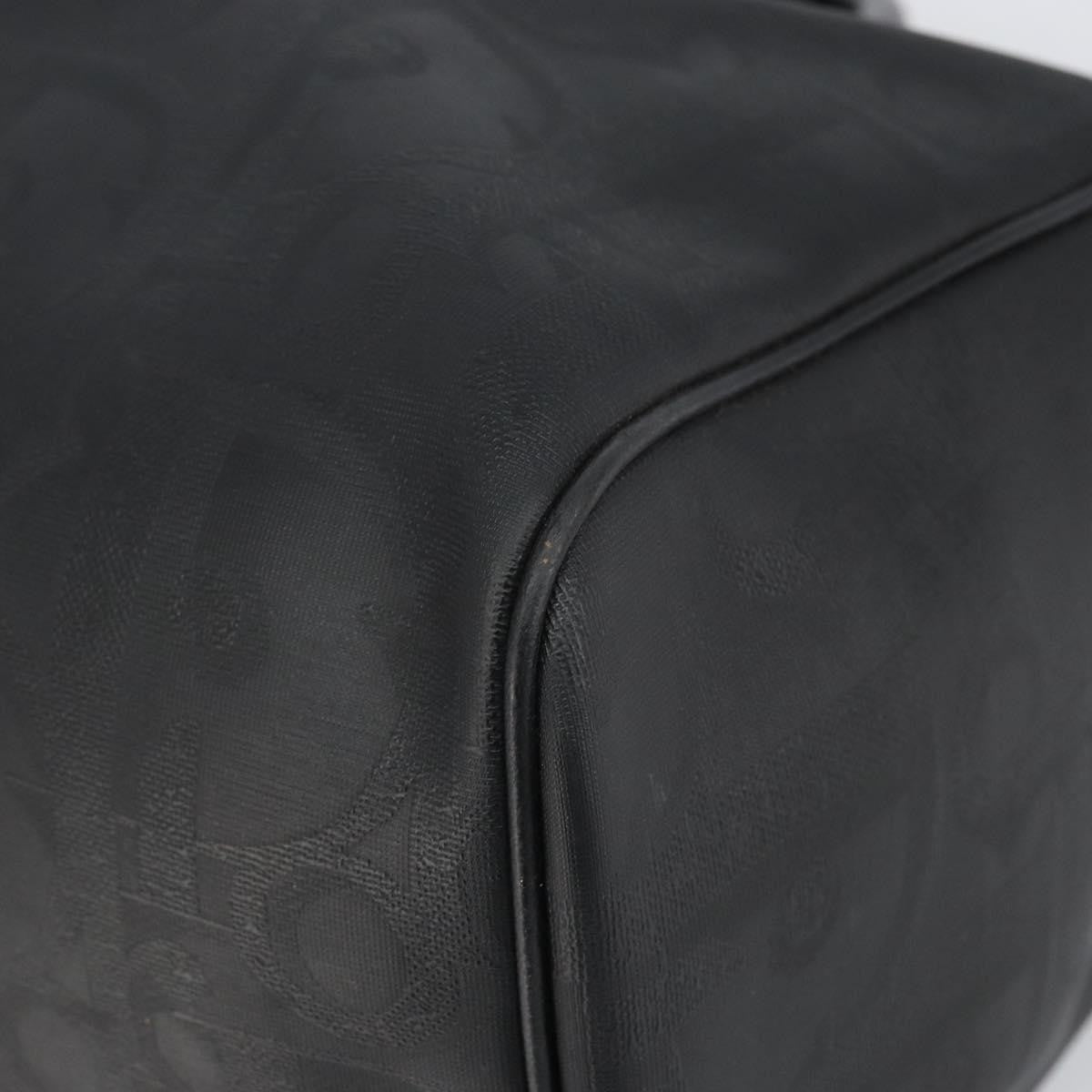 Christian Dior Vintage Trotter Boston Canvas Black Canvas Travel Bag Bag (Pre-Owned)