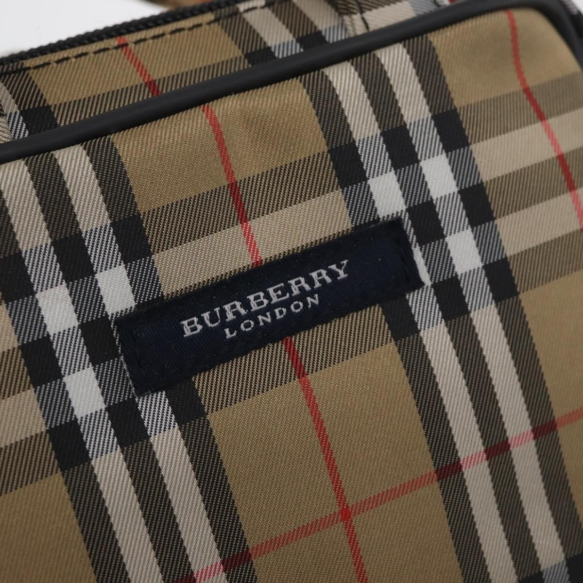 Burberry Nova Check Nylon Beige Nylon Handbag (Pre-Owned)