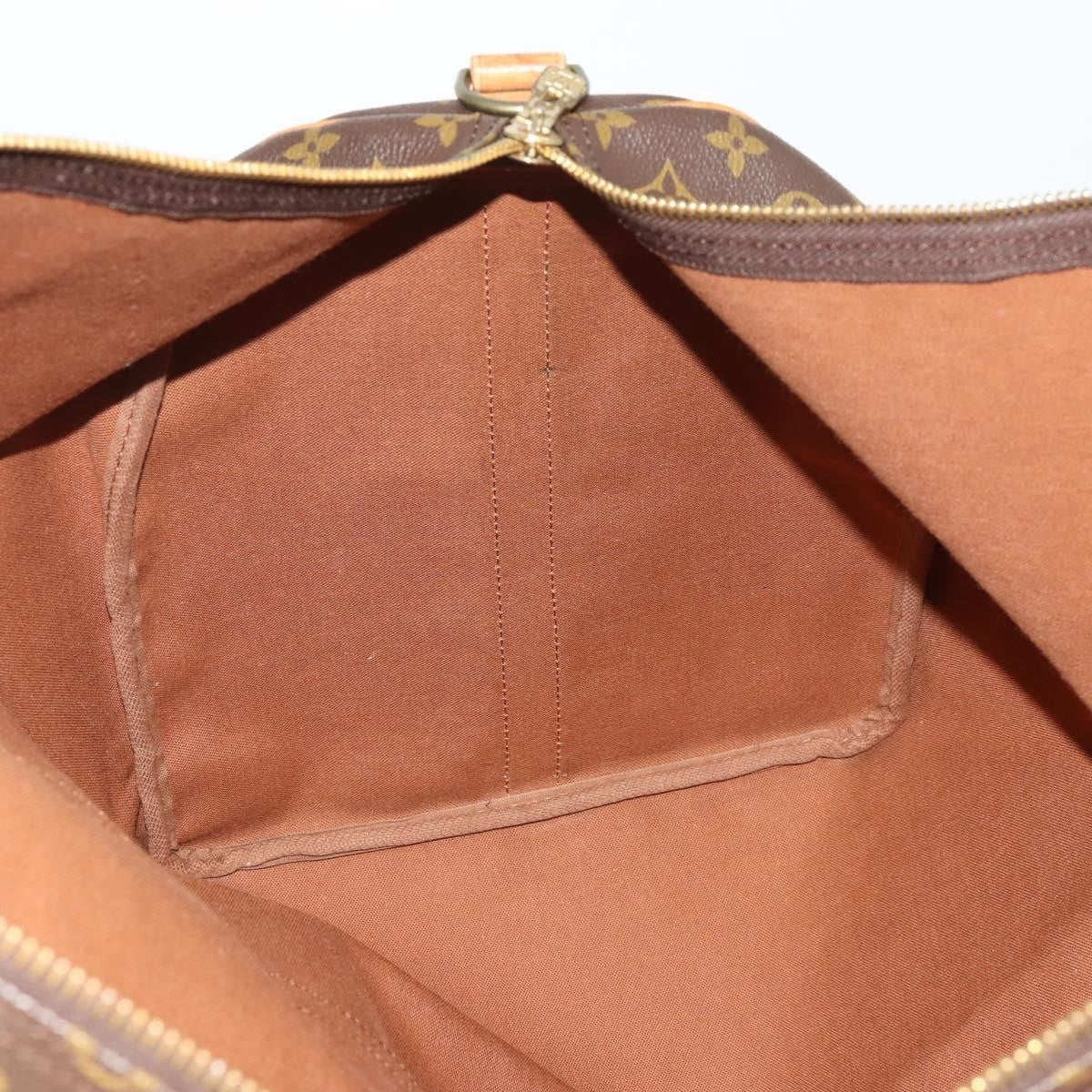 Louis Vuitton Keepall Bandoulière Monogram Brown Canvas Travel Bag Bag (Pre-Owned)