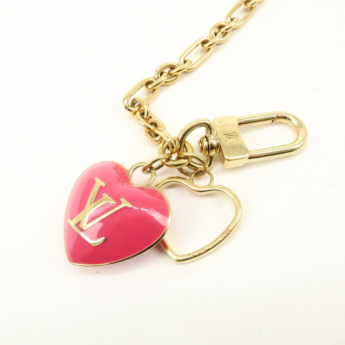 Louis Vuitton Heart Coin Purse Monogram Vernis Pink Patent_Leather Clutche & Pouche Bag (Pre-Owned)