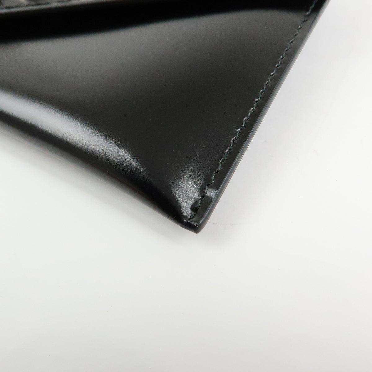 Prada Envelope Logo Clutch Spazzolato Leather Black Leather Clutche & Pouche Bag (Pre-Owned)