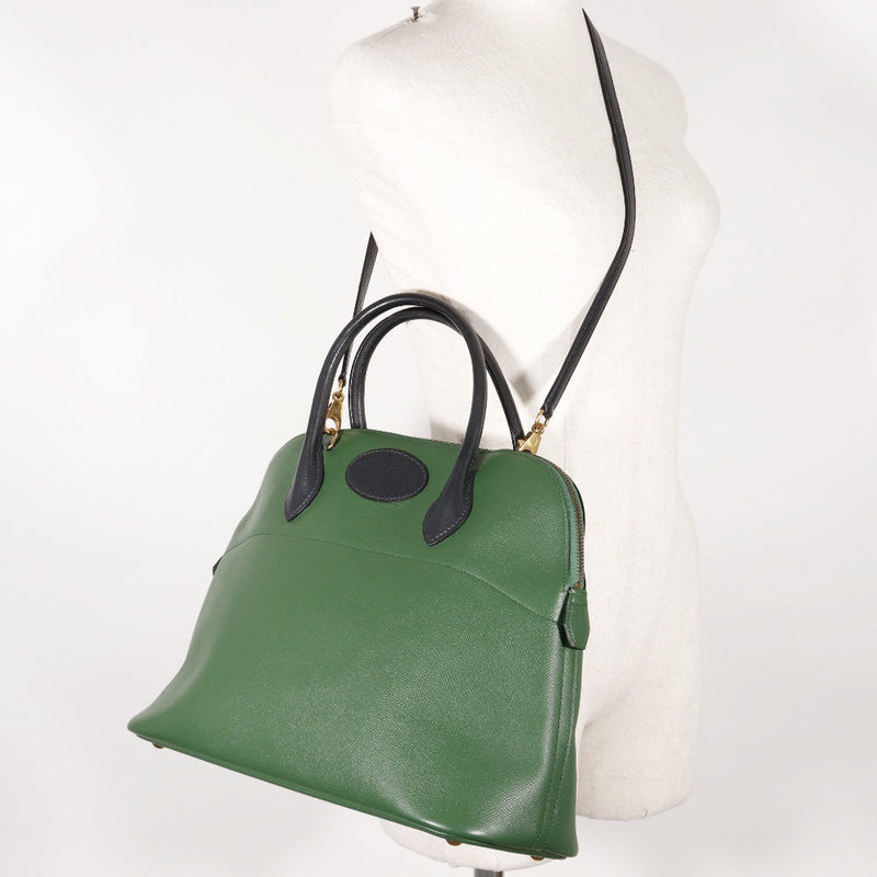 Hermès Bolide Green Leather Handbag (Pre-Owned)