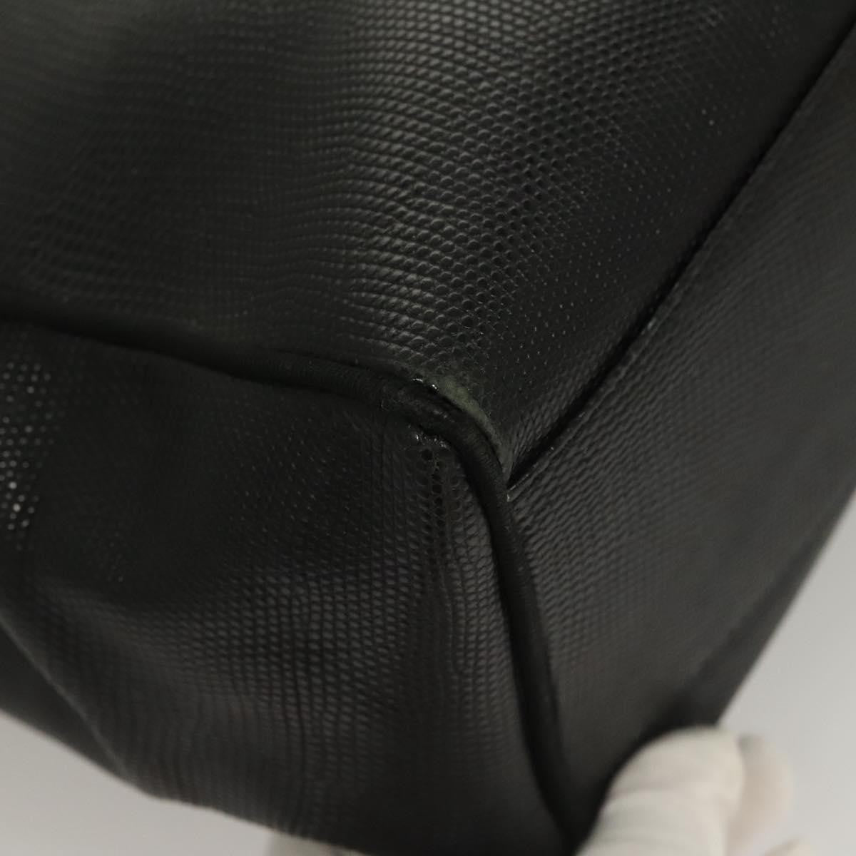 Salvatore Ferragamo Vintage Vara Bow Tote Lizard Embossed Leather Black Leather Tote Bag Bag (Pre-Owned)