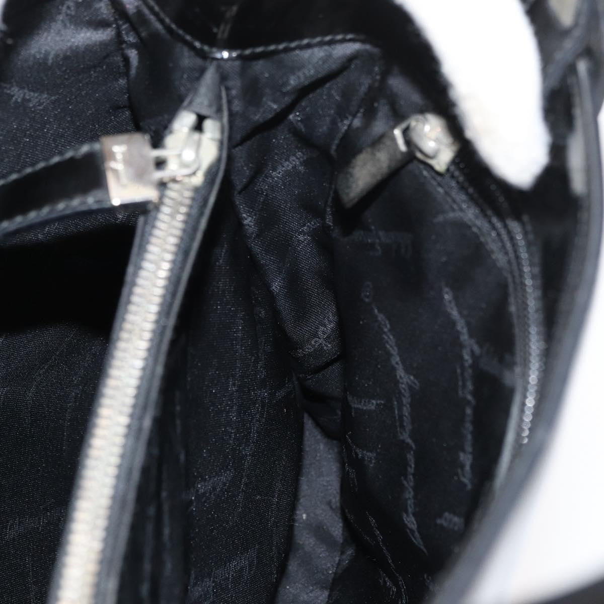 Salvatore Ferragamo Vintage Patent Leather Black Patent_Leather Tote Bag Bag (Pre-Owned)