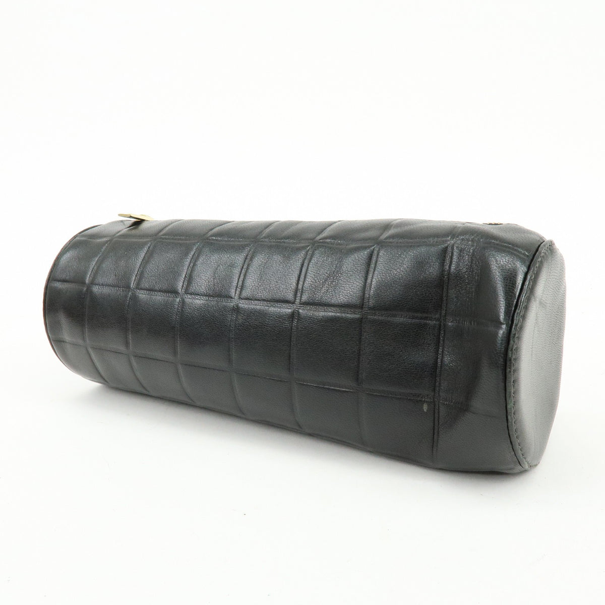 Chanel Chocolate Bar Cosmetic Quilted Lambskin Black Leather Toiletry Case Accessory (Pre-Owned)